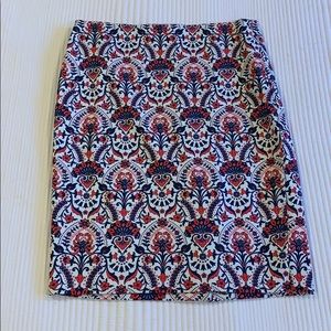 Printed pencil skirt